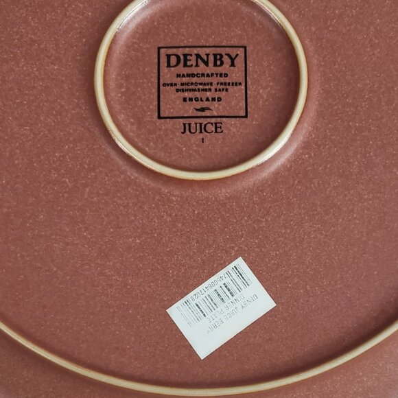 Denby Juice Dinner Plate Berry Blue 10.5" Round Stoneware England Replacement - Picture 7 of 9